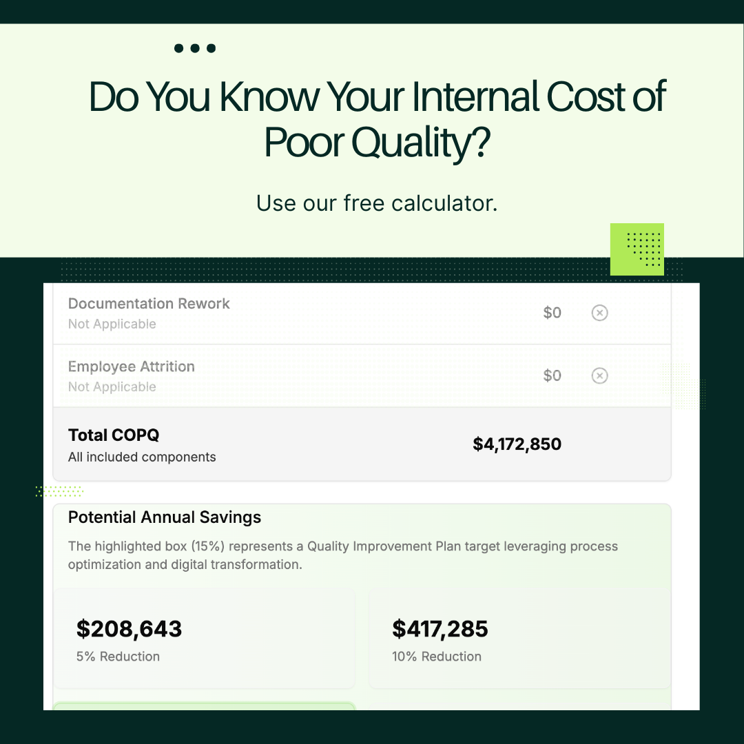 Manufacturing cost drivers - Rework and scrap material costs